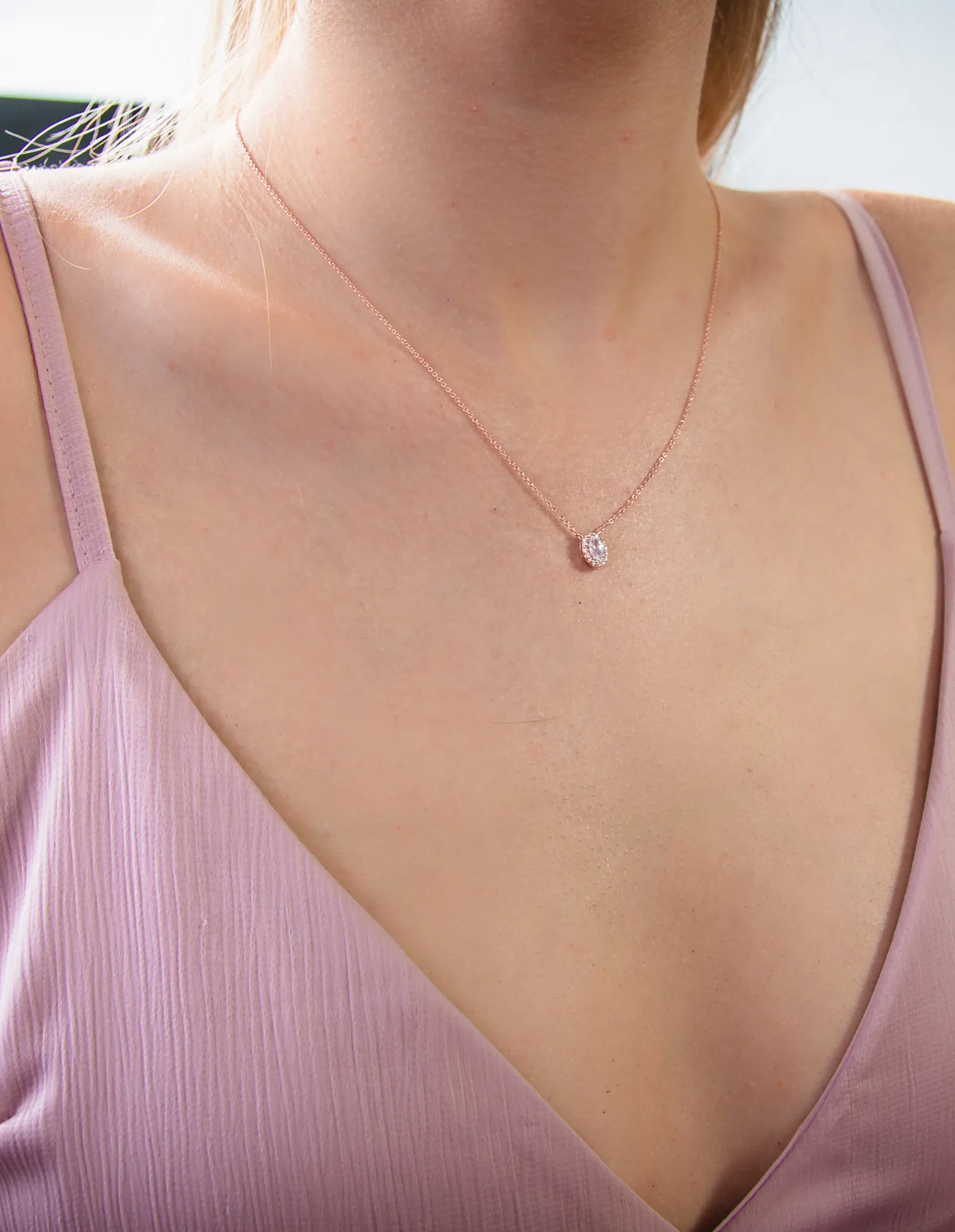 Georgini Aurora Glow Necklace - Rose Gold