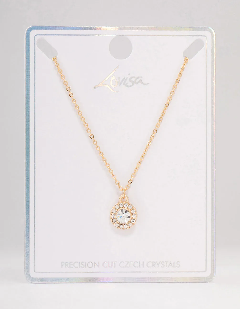 Gold Halo Bohemia  Czech Crystal Necklace