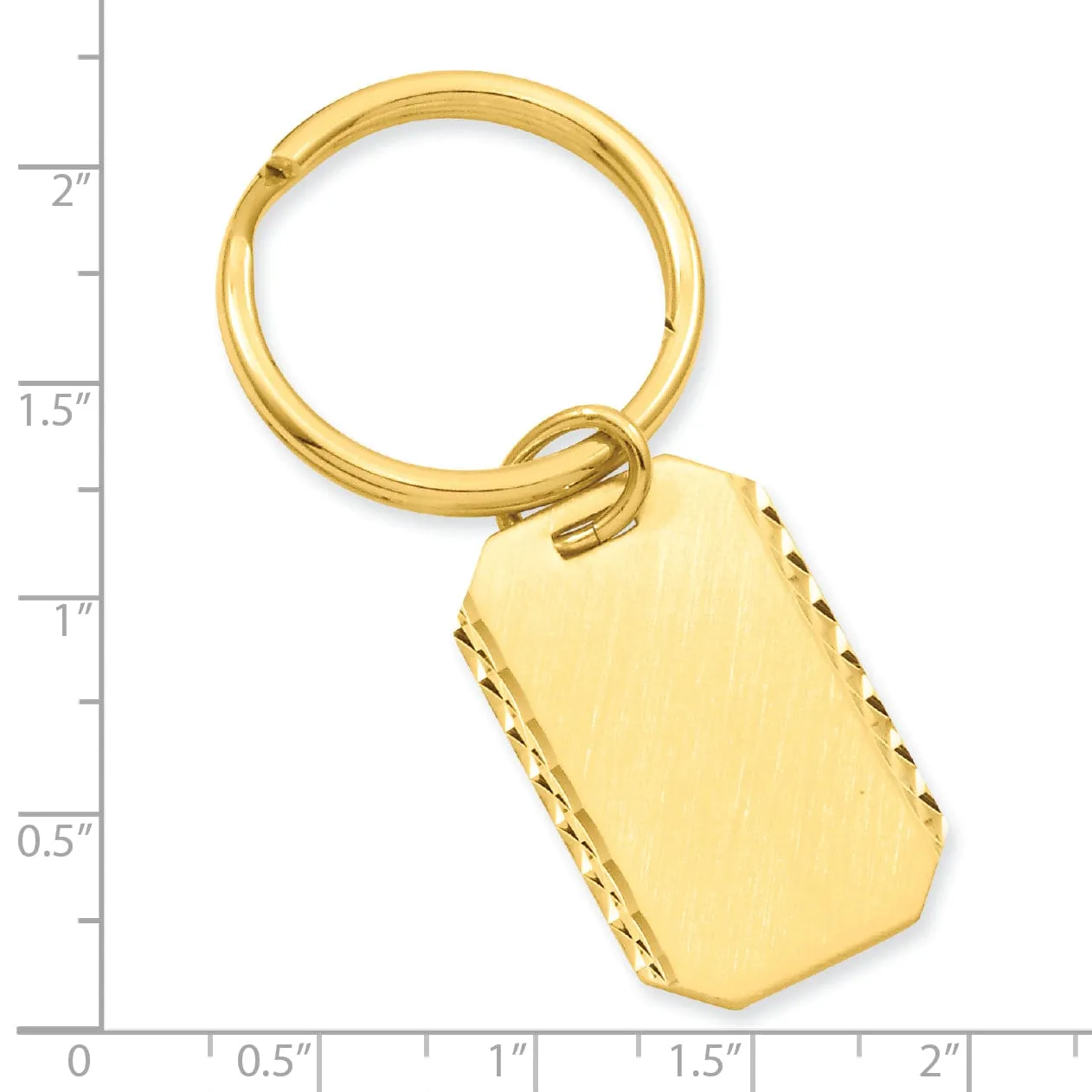 Gold Plated Swiss Cut Edge Key Ring