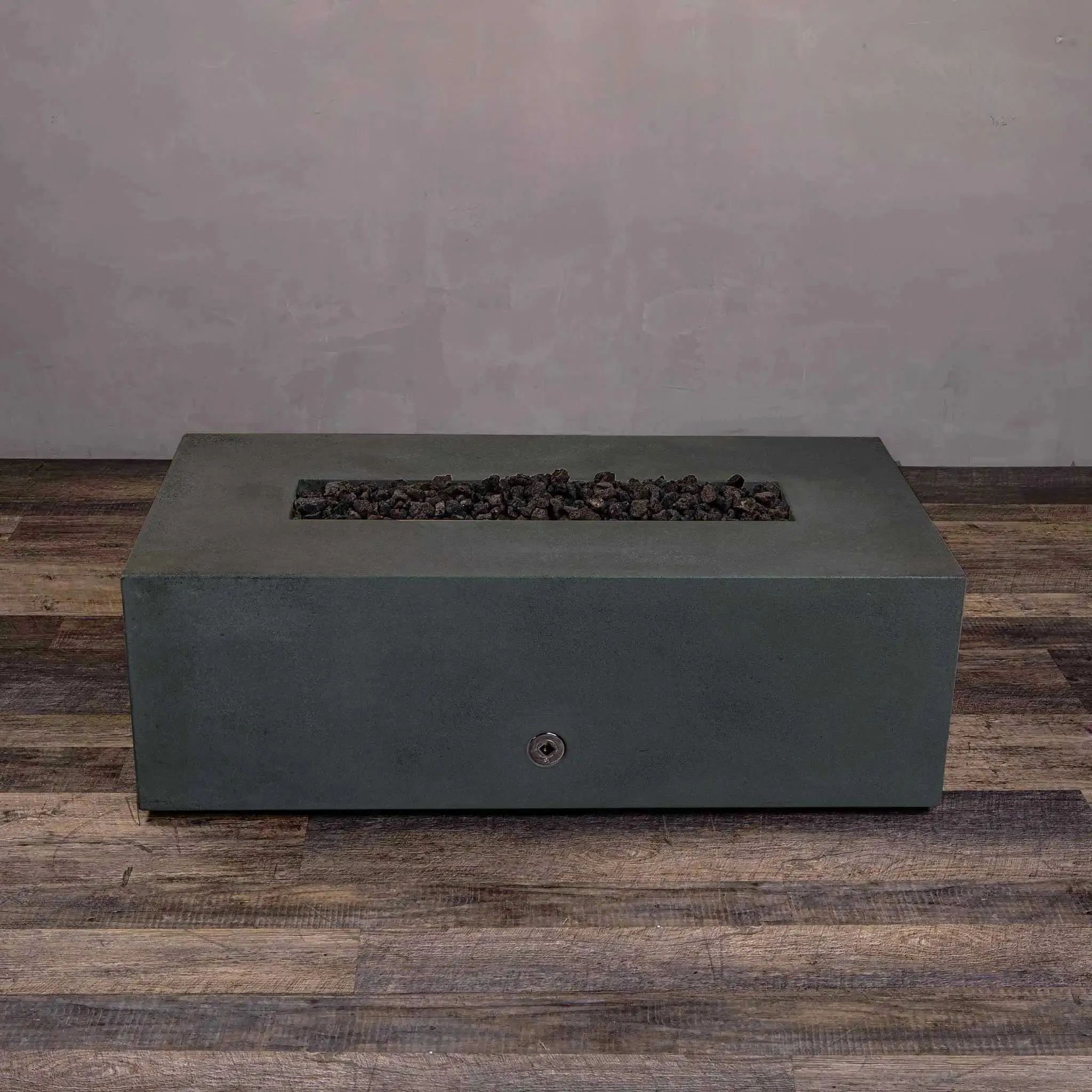 Gravity 48" W x 32" L Graphite Rectangle Concrete CSA Electronic Ignition On/Off Natural Gas Fire Pit - SD-FP-GRAV-483216-GRPH-ELECCSAOO-NG by Starfire Designs