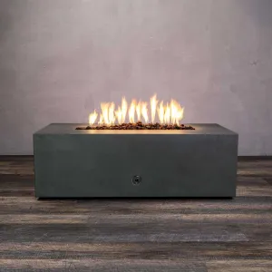 Gravity 48" W x 32" L Graphite Rectangle Concrete CSA Electronic Ignition On/Off Natural Gas Fire Pit - SD-FP-GRAV-483216-GRPH-ELECCSAOO-NG by Starfire Designs