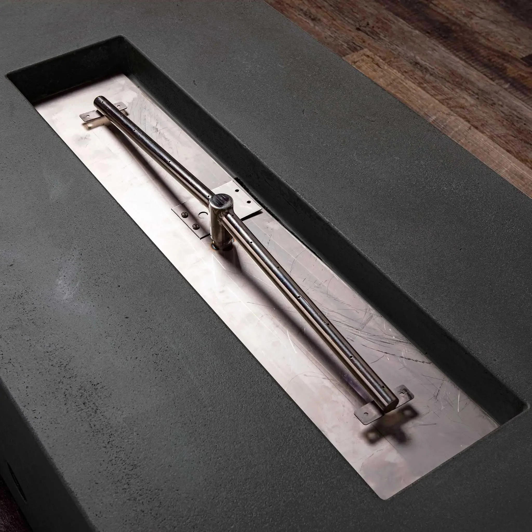 Gravity 48" W x 32" L Graphite Rectangle Concrete CSA Electronic Ignition On/Off Natural Gas Fire Pit - SD-FP-GRAV-483216-GRPH-ELECCSAOO-NG by Starfire Designs