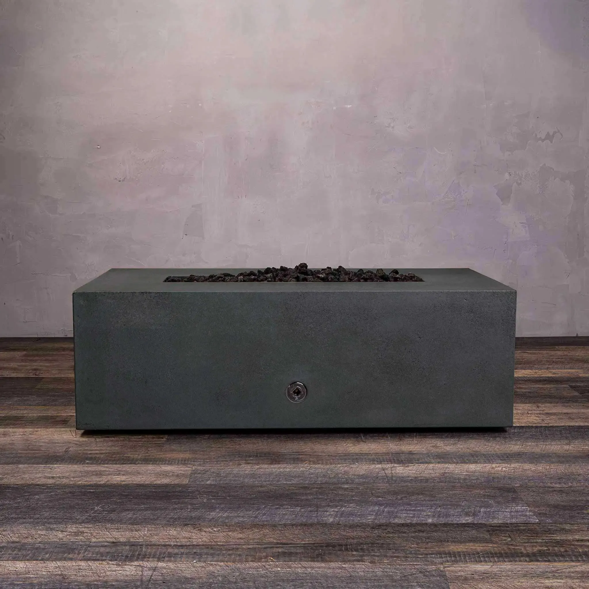 Gravity 48" W x 32" L Graphite Rectangle Concrete CSA Electronic Ignition On/Off Natural Gas Fire Pit - SD-FP-GRAV-483216-GRPH-ELECCSAOO-NG by Starfire Designs