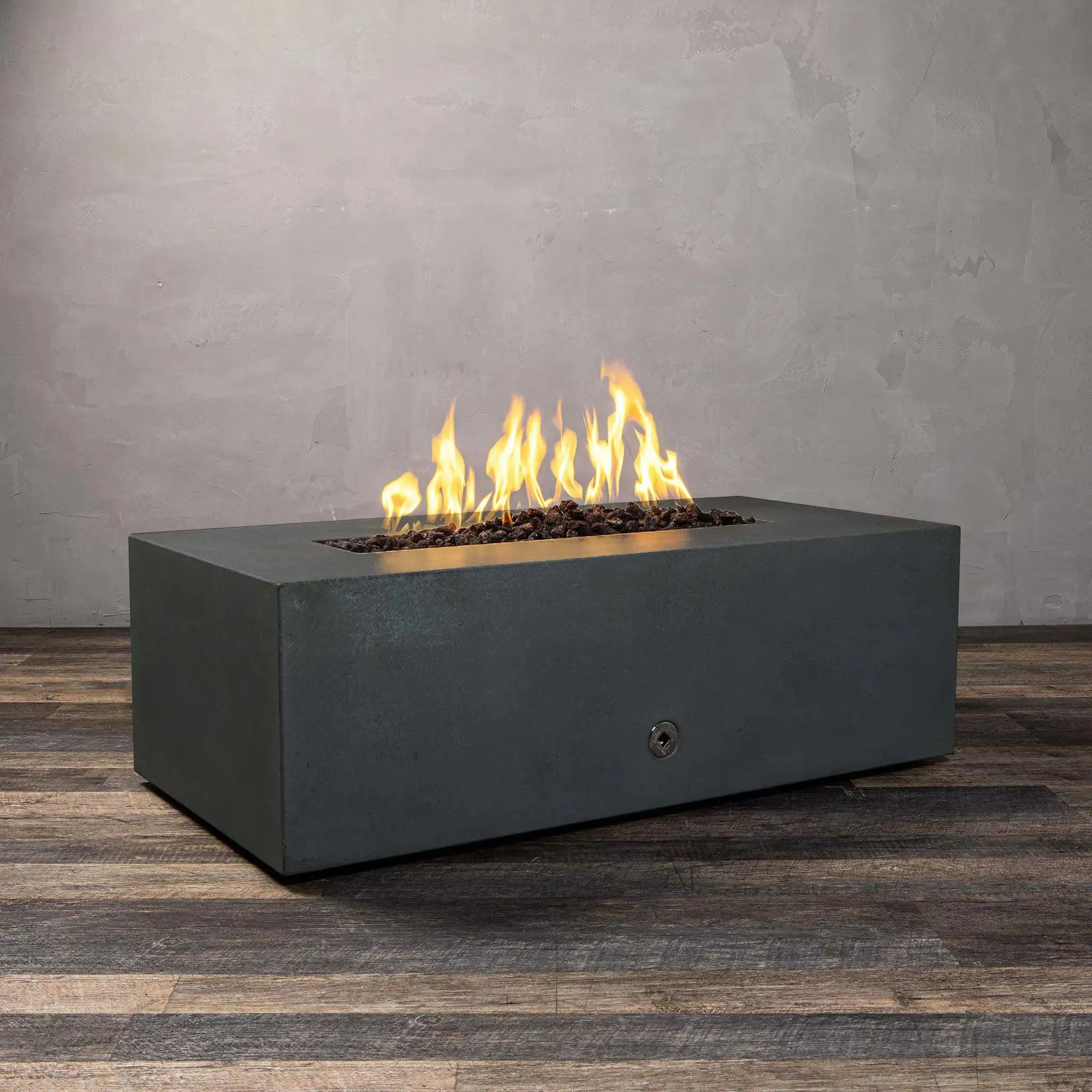 Gravity 48" W x 32" L Graphite Rectangle Concrete CSA Electronic Ignition On/Off Natural Gas Fire Pit - SD-FP-GRAV-483216-GRPH-ELECCSAOO-NG by Starfire Designs