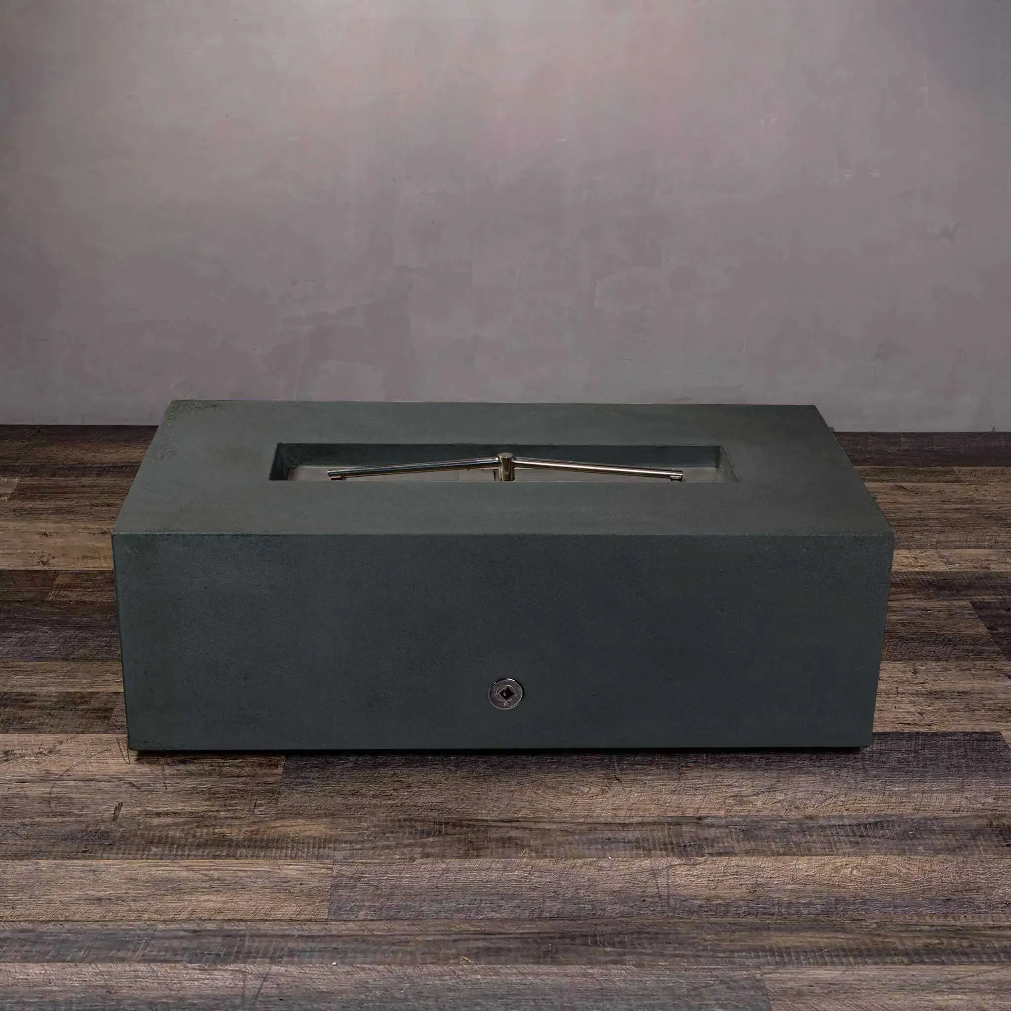 Gravity 48" W x 32" L Graphite Rectangle Concrete CSA Electronic Ignition On/Off Natural Gas Fire Pit - SD-FP-GRAV-483216-GRPH-ELECCSAOO-NG by Starfire Designs