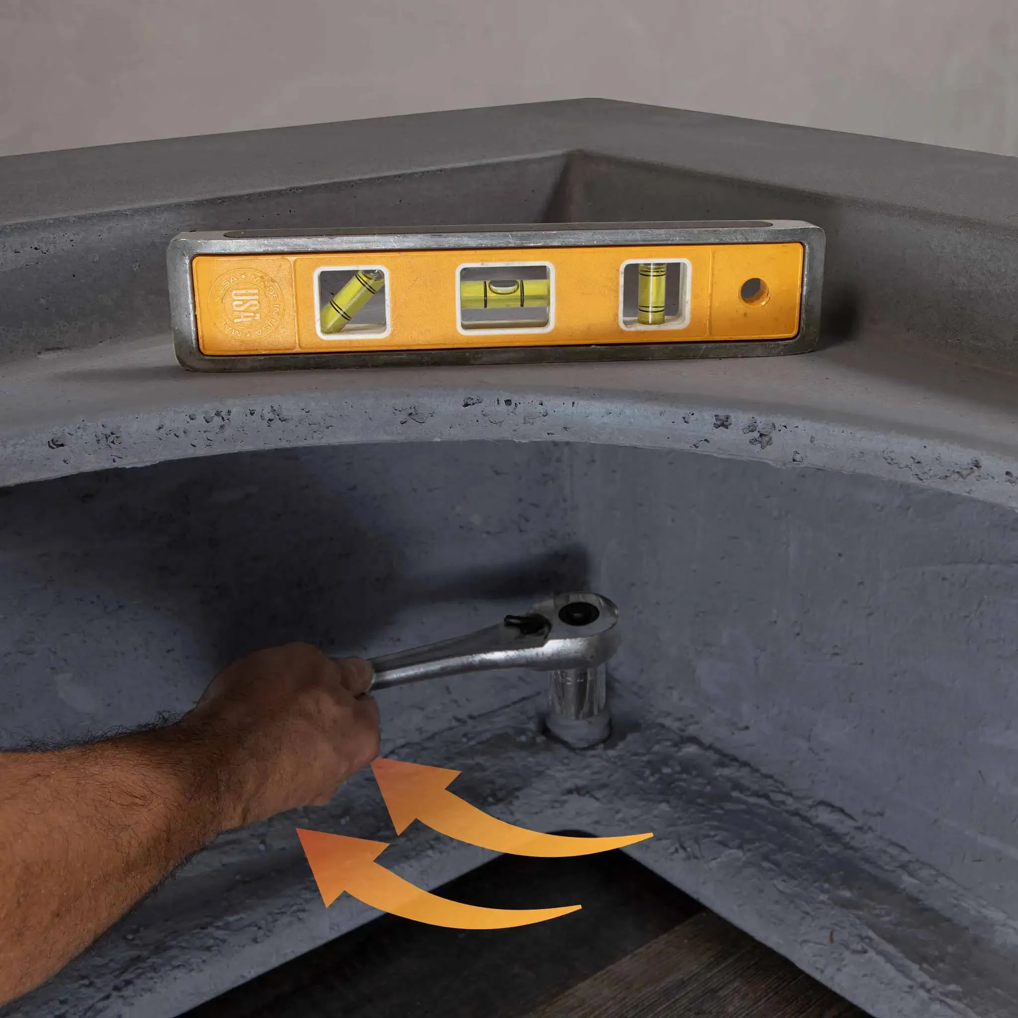 Gravity 48" W x 32" L Graphite Rectangle Concrete CSA Electronic Ignition On/Off Natural Gas Fire Pit - SD-FP-GRAV-483216-GRPH-ELECCSAOO-NG by Starfire Designs