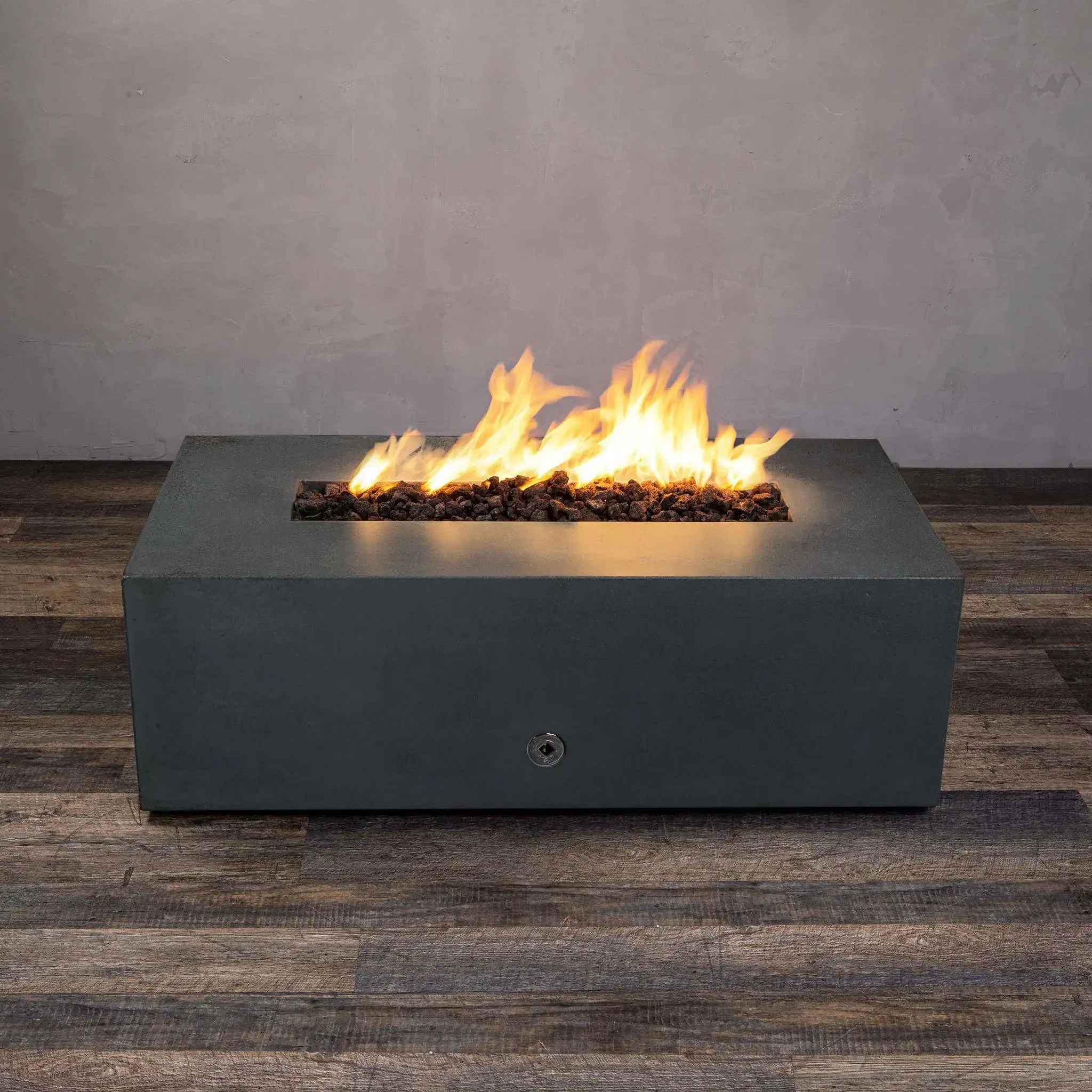 Gravity 48" W x 32" L Graphite Rectangle Concrete CSA Electronic Ignition On/Off Natural Gas Fire Pit - SD-FP-GRAV-483216-GRPH-ELECCSAOO-NG by Starfire Designs