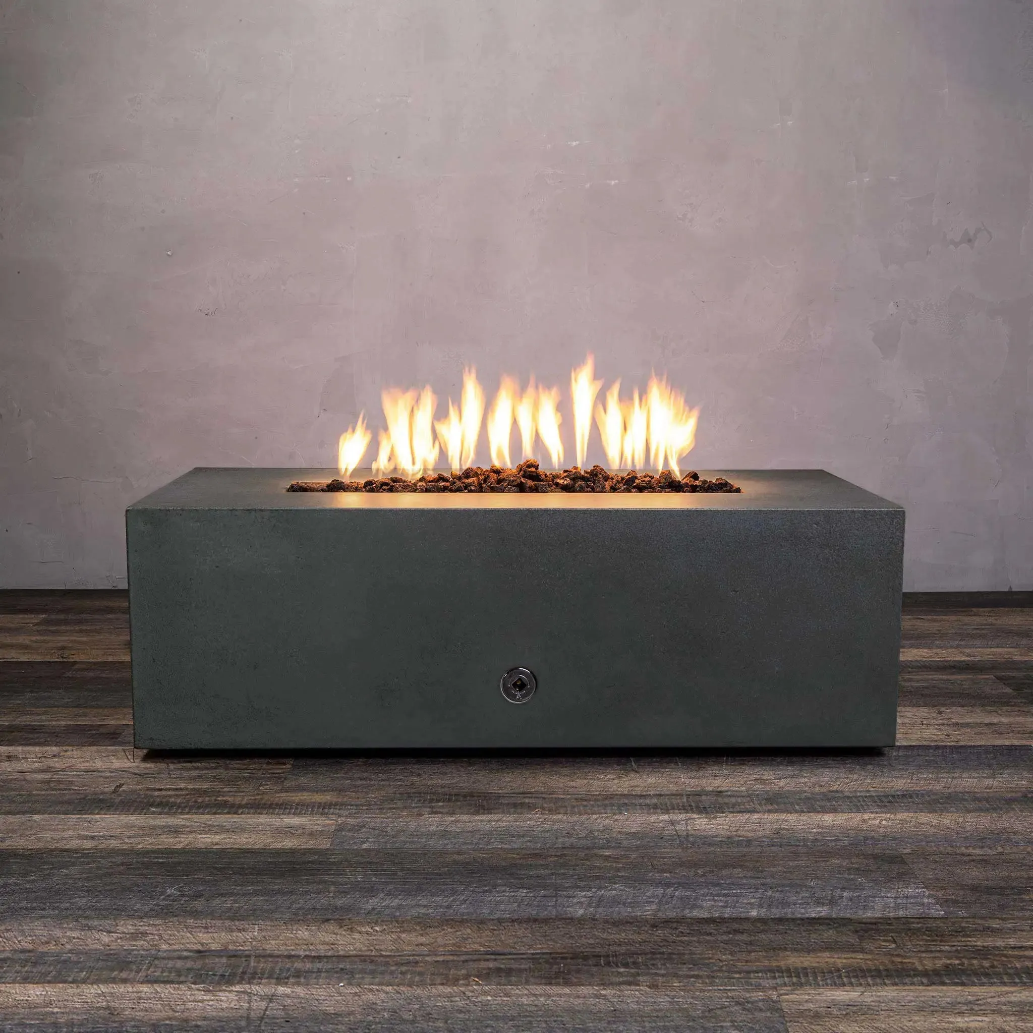 Gravity 48" W x 32" L Graphite Rectangle Concrete CSA Electronic Ignition On/Off Natural Gas Fire Pit - SD-FP-GRAV-483216-GRPH-ELECCSAOO-NG by Starfire Designs