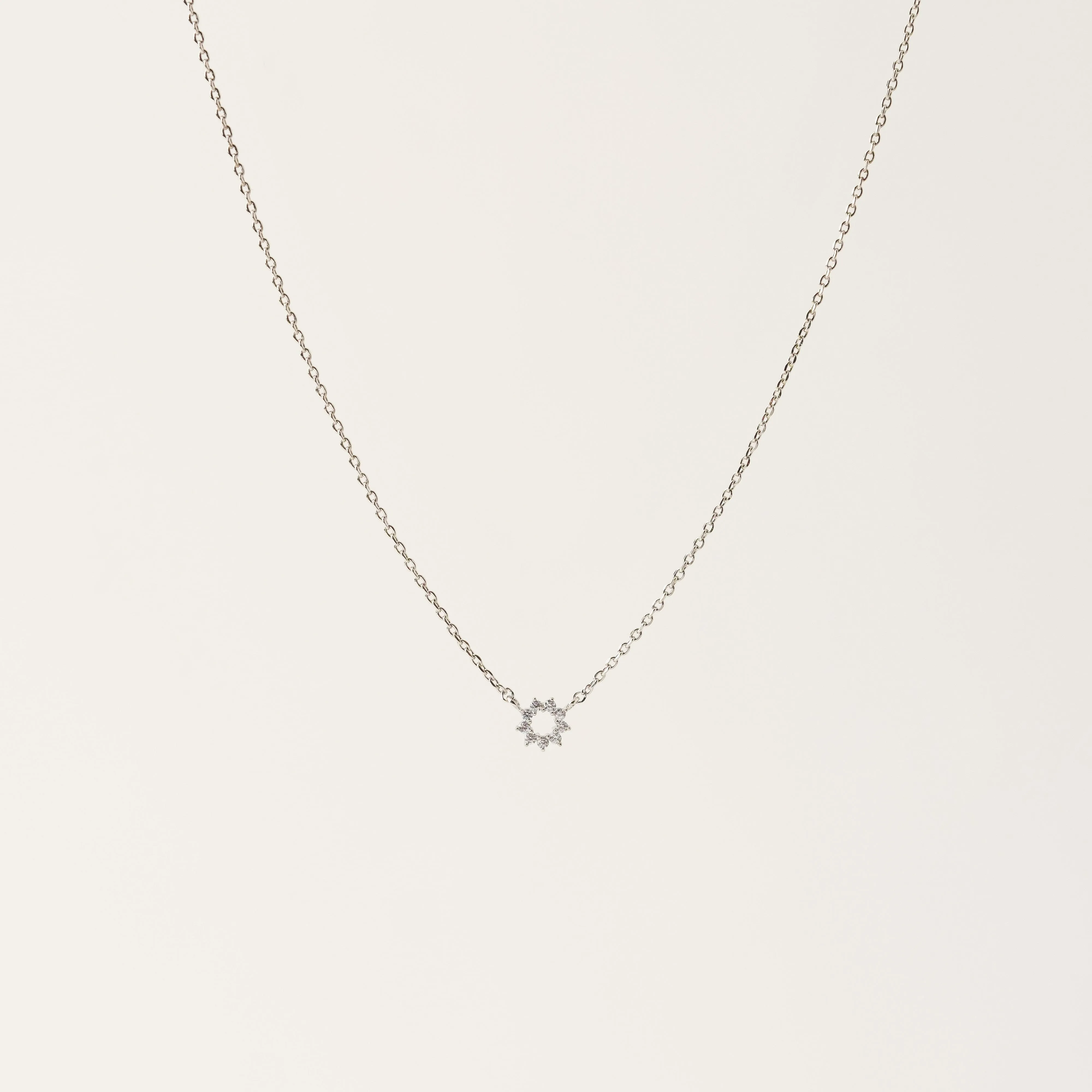 Halo Mini Necklace Silver