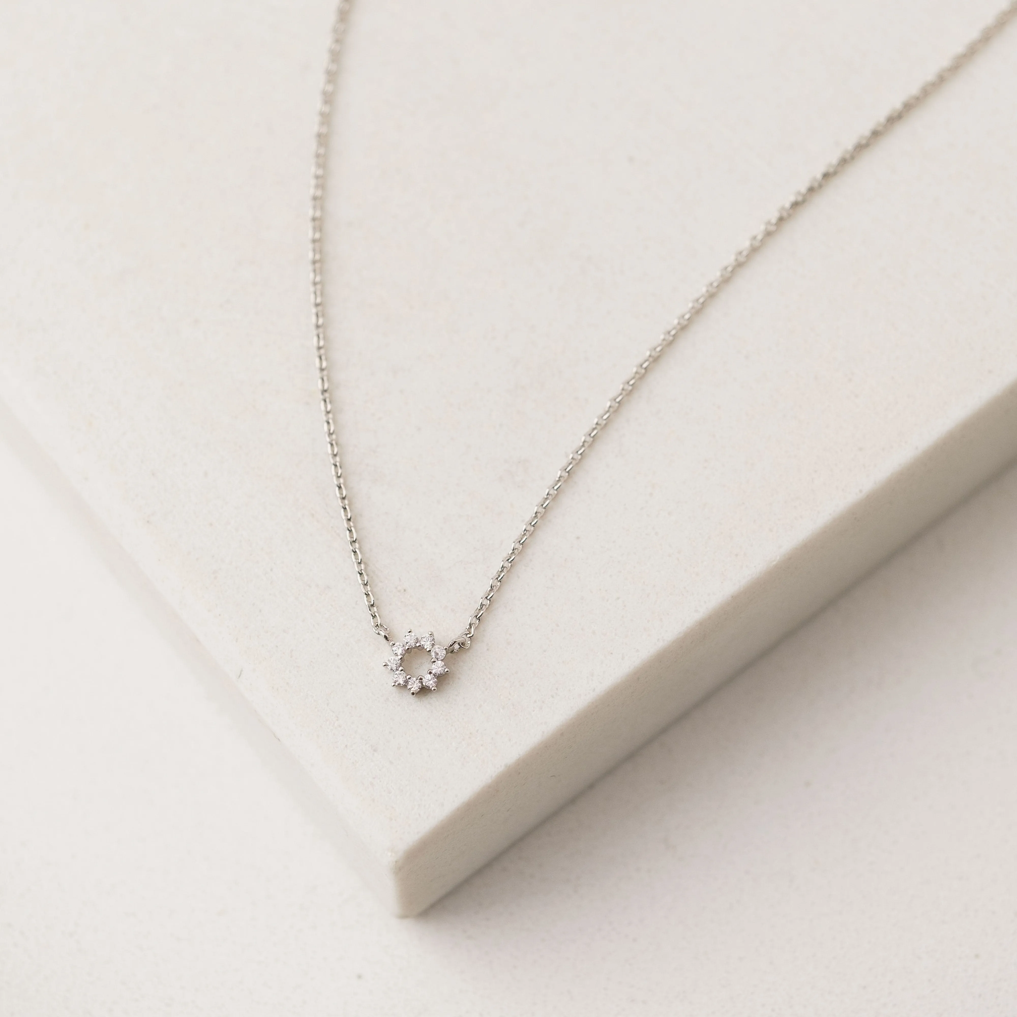 Halo Mini Necklace Silver