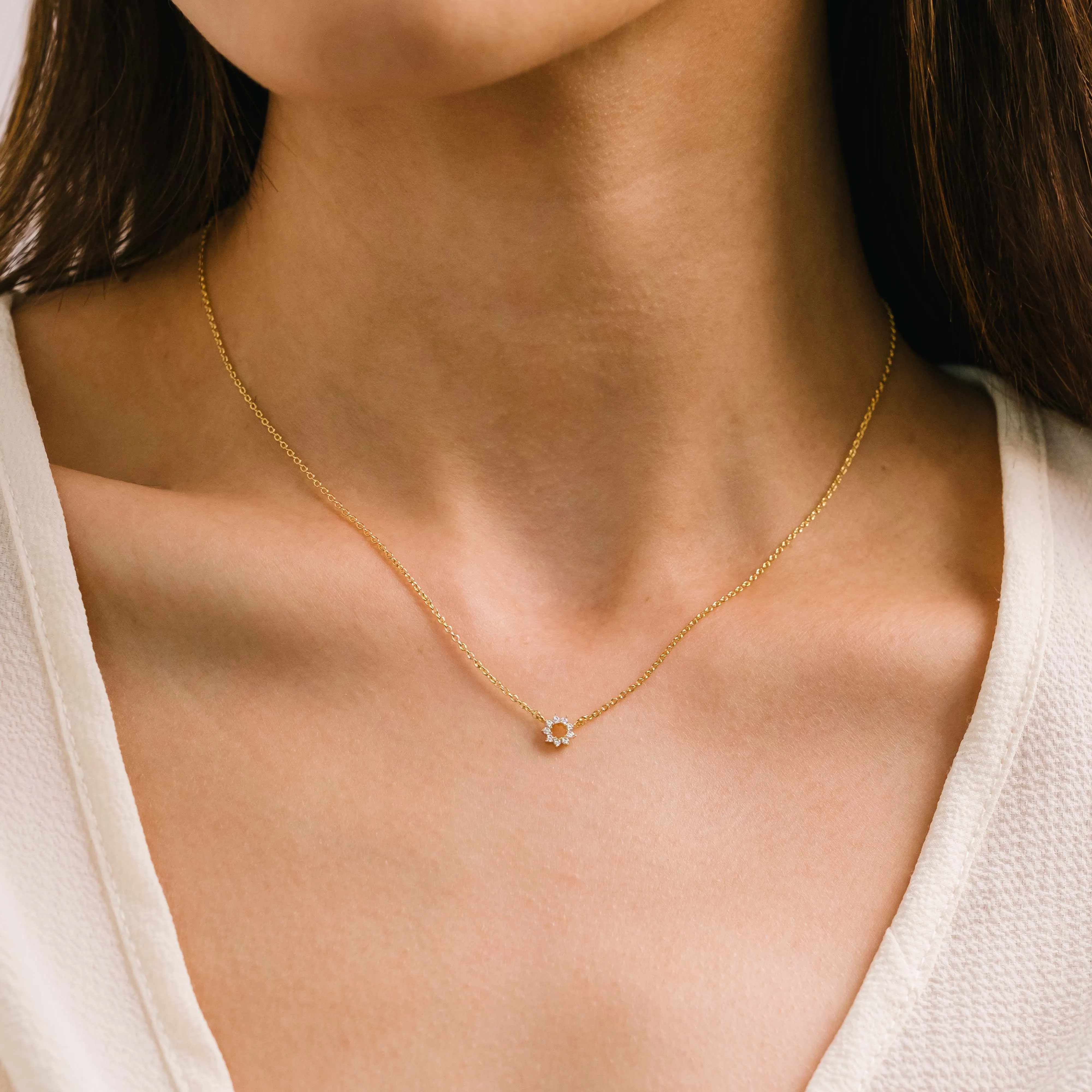 Halo Mini Necklace Silver