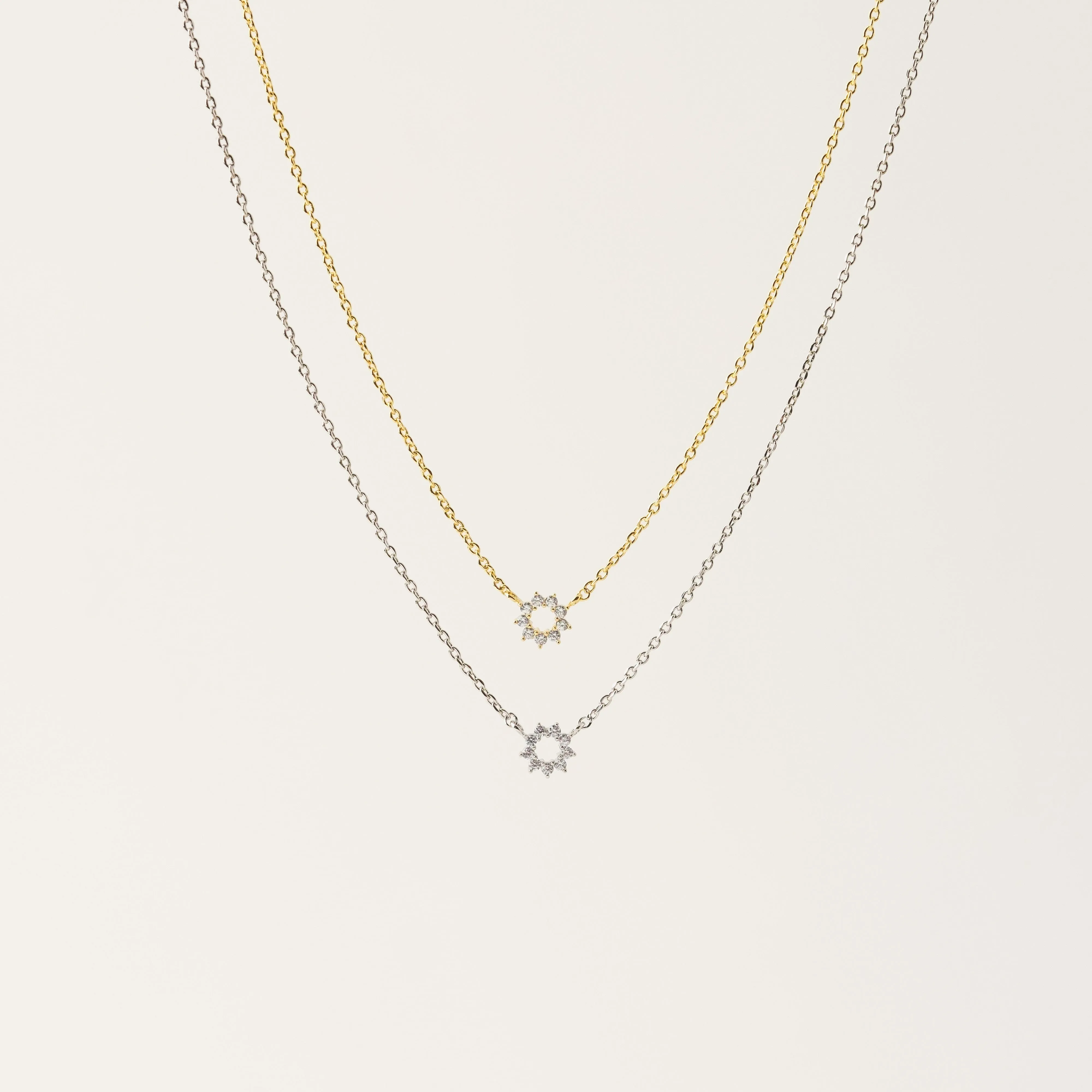 Halo Mini Necklace Silver