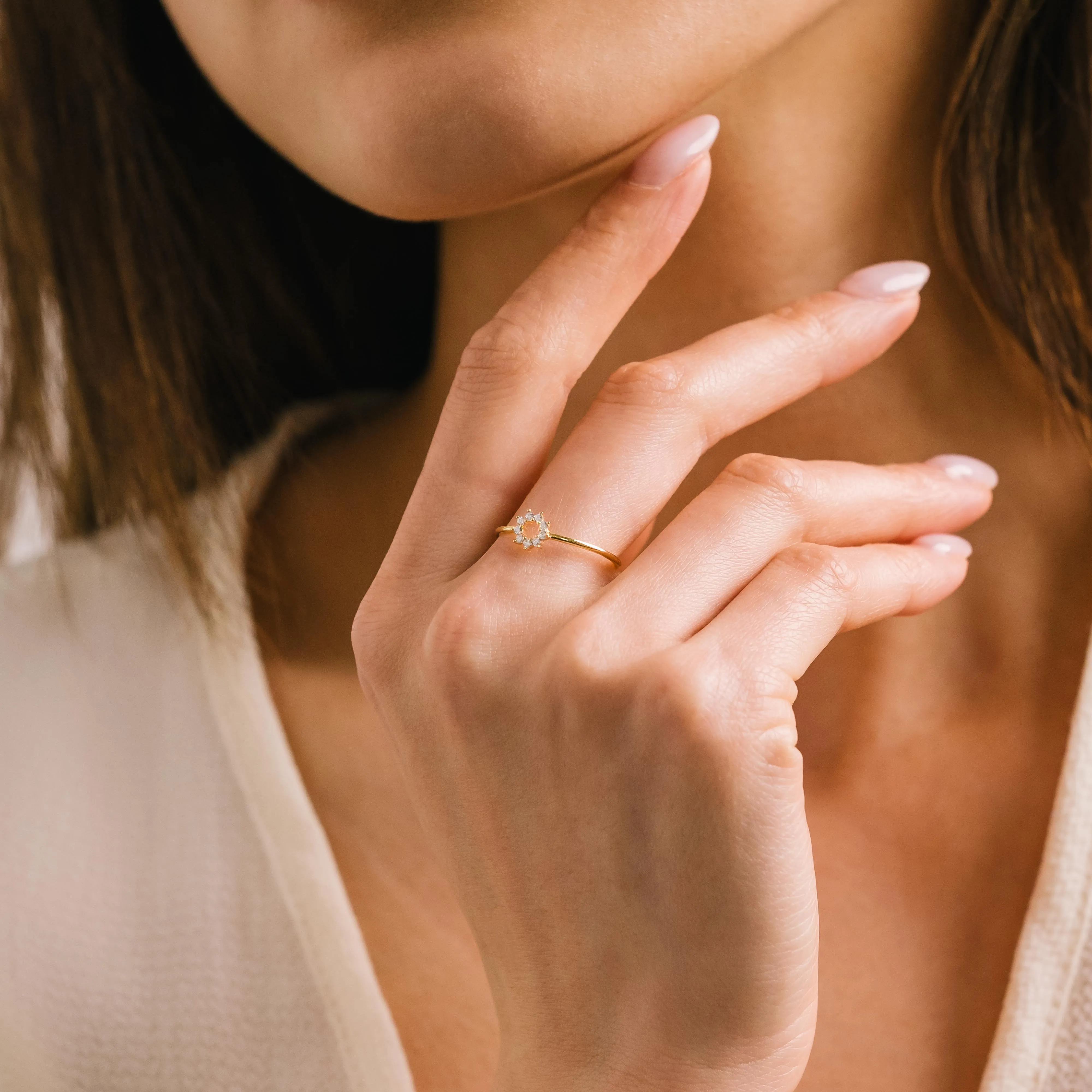Halo Mini Ring Gold