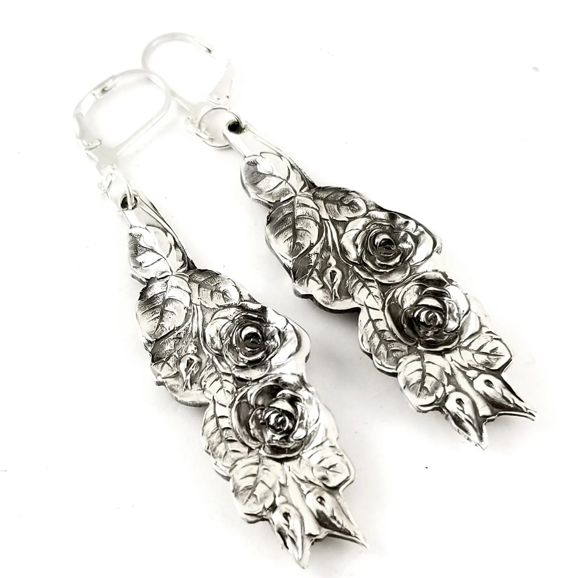 Harlequin Rose Spoon Earrings