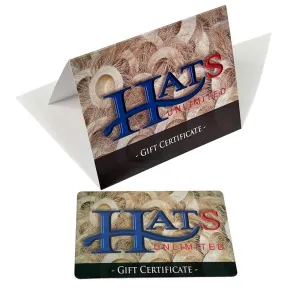 Hats Unlimited Gift Certificate