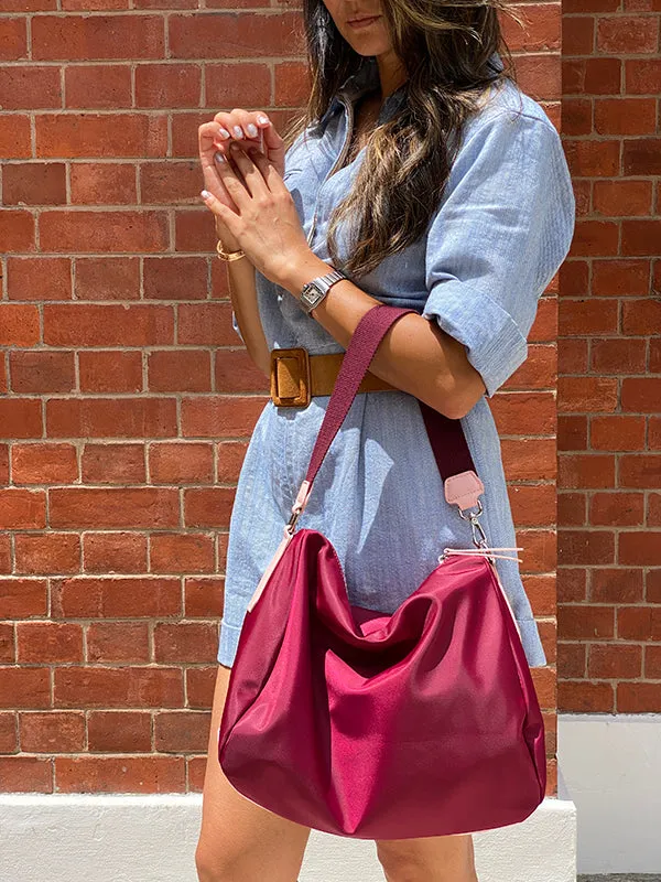 Hobo bag Plum Caspia