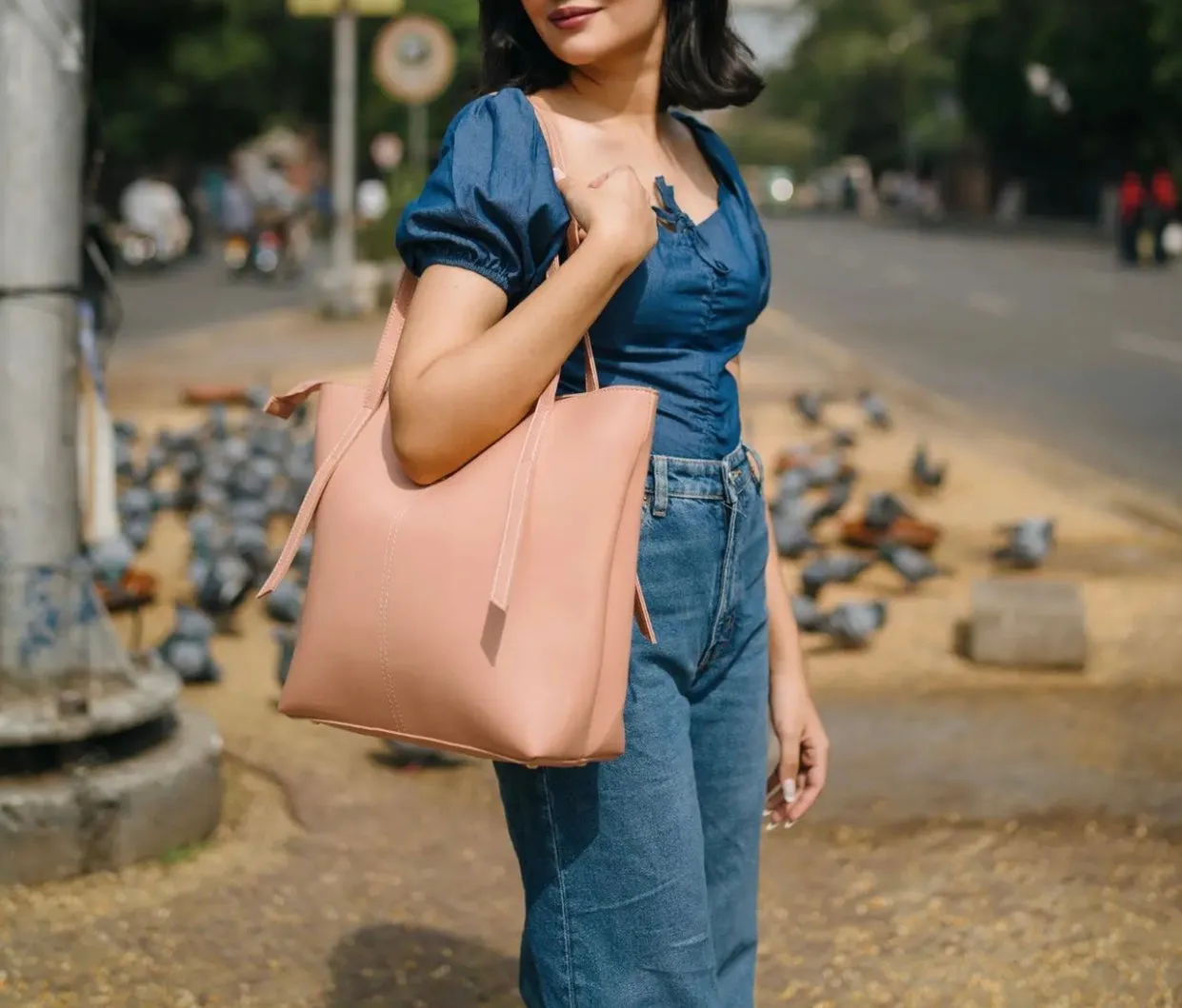 Hobo Tote Pink 3 Piece