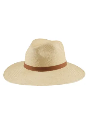 Janessa Leone Gloria Panama Straw Hat in White