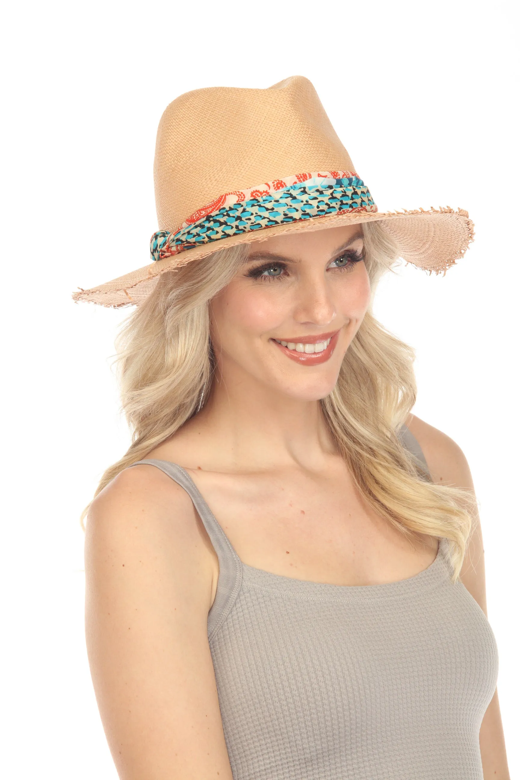 Johnny Was Ravenne Fringe Panama Hat Boho Chic MA5023