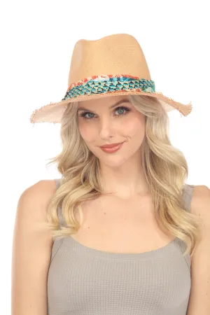 Johnny Was Ravenne Fringe Panama Hat Boho Chic MA5023