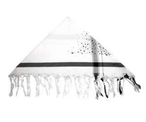 Leigh & Luca Stud Dust Scarf in Ecru