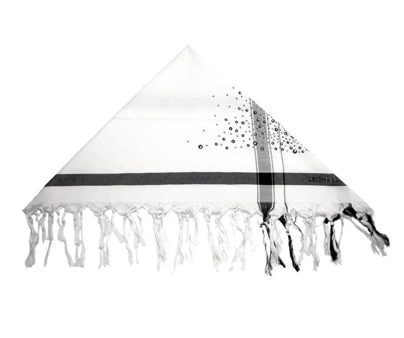 Leigh & Luca Stud Dust Scarf in Ecru