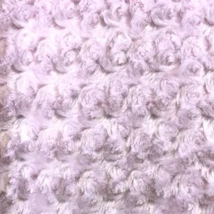 Light Pink Rich Rose Rosette Floral Minky Fabric | Super Soft Fabric