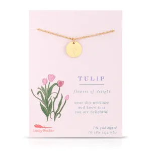 Lucky Feather - Botanical Necklace - Tulip