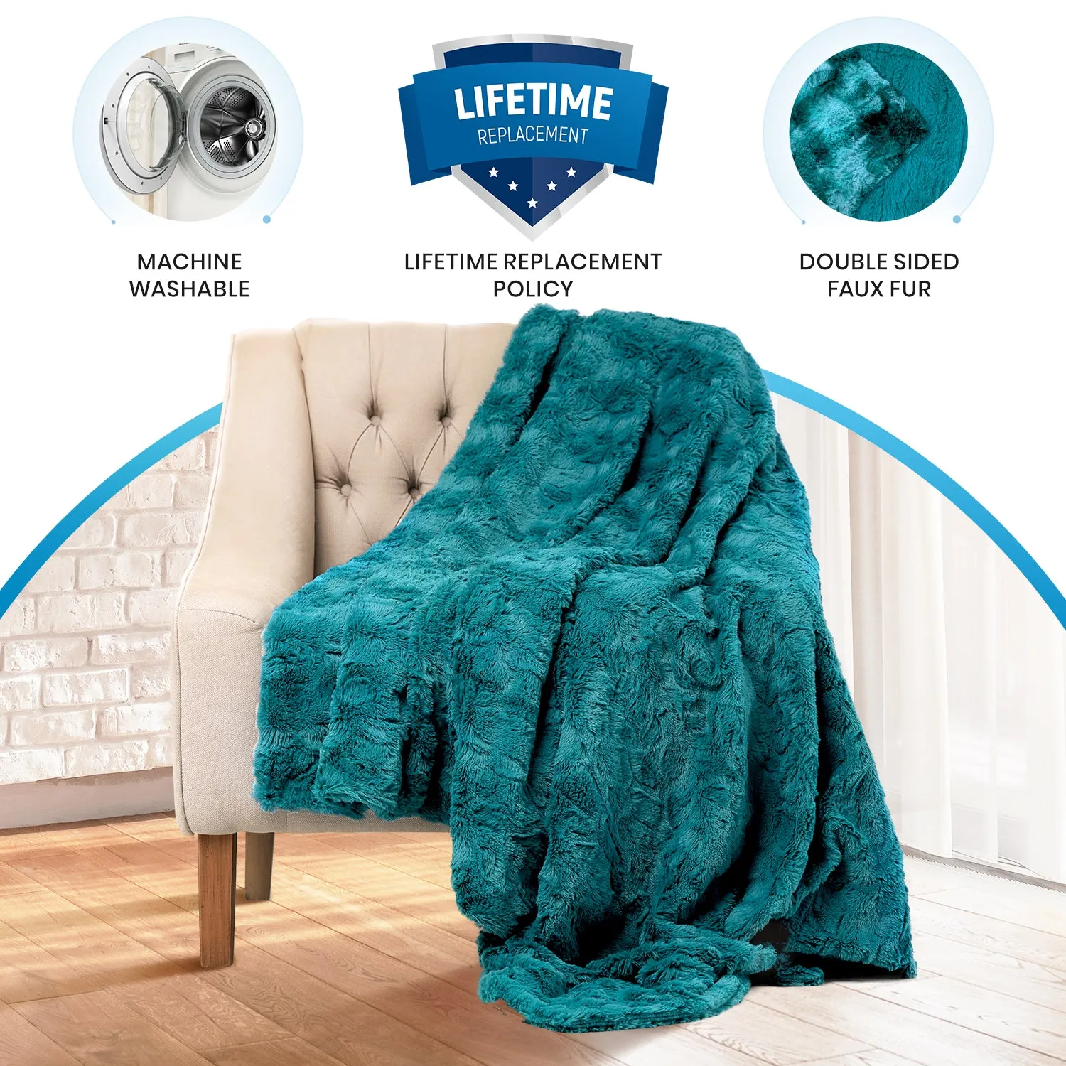 Luxury Faux Fur Throw Blanket