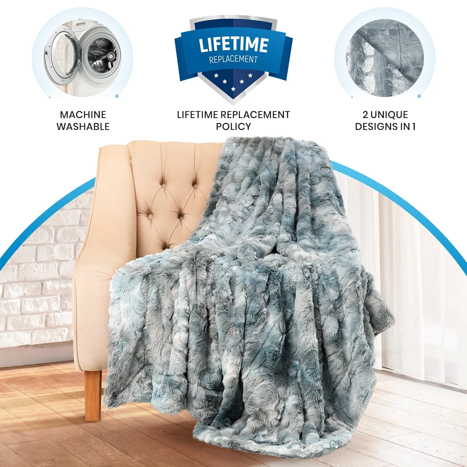 Luxury Faux Fur Throw Blanket