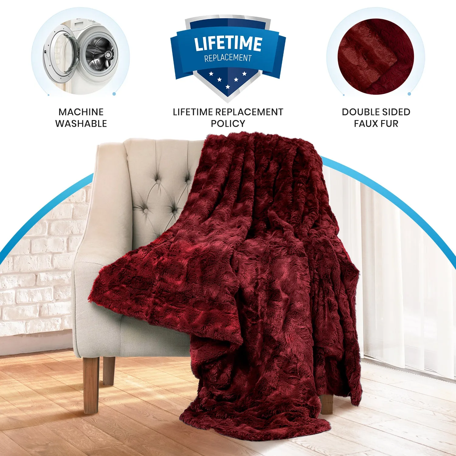 Luxury Faux Fur Throw Blanket