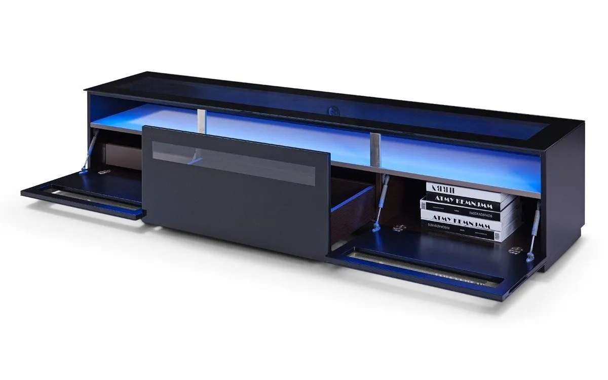 Modrest Lowry Contemporary Black TV Stand
