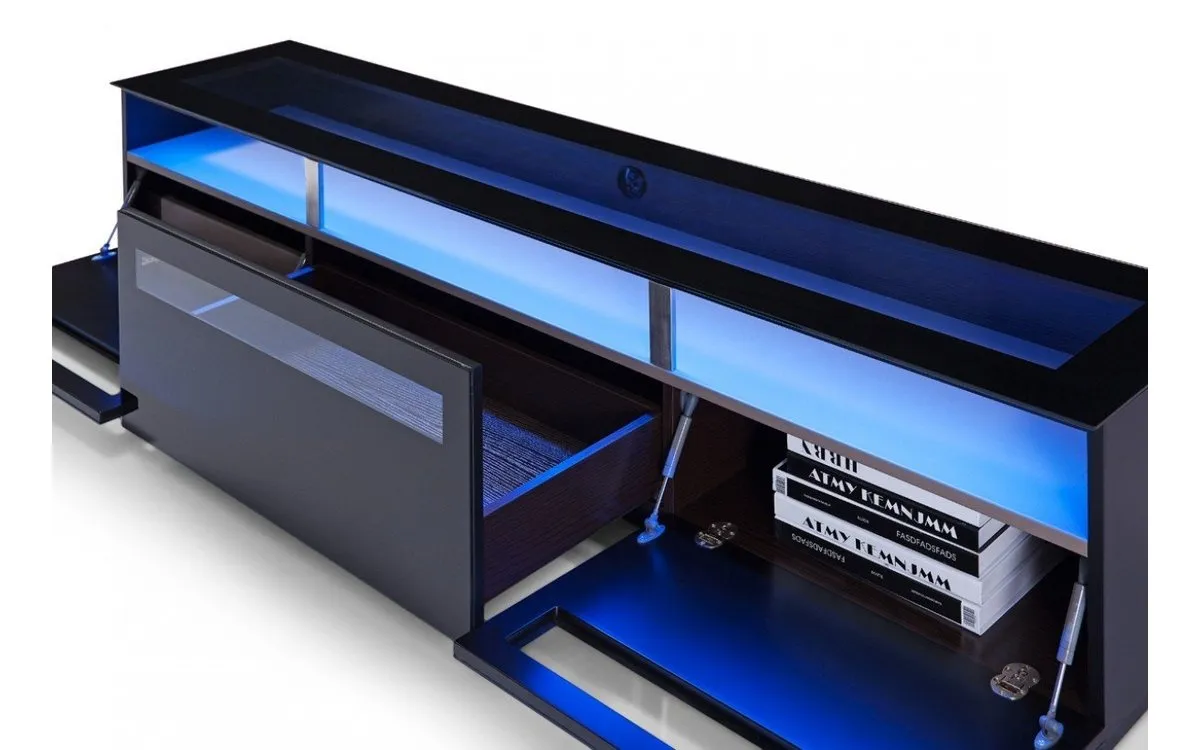 Modrest Lowry Contemporary Black TV Stand