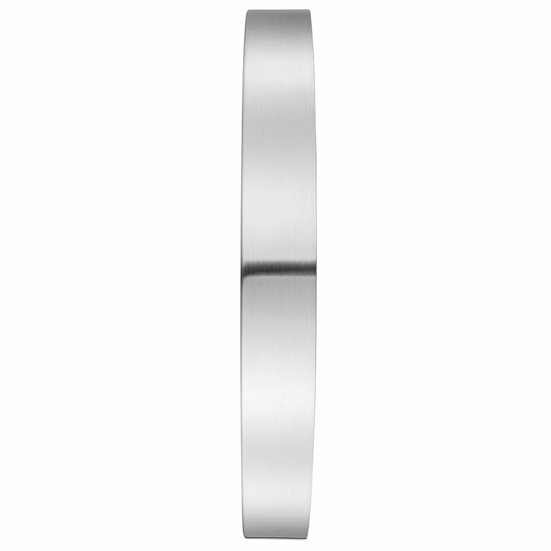 Mondaine Large Swiss Railway Classic Wall Clock with Brushed Aluminium Case