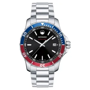 Movado Stainless Steel Black Dial Men's Swiss Made Watch - 2600152
