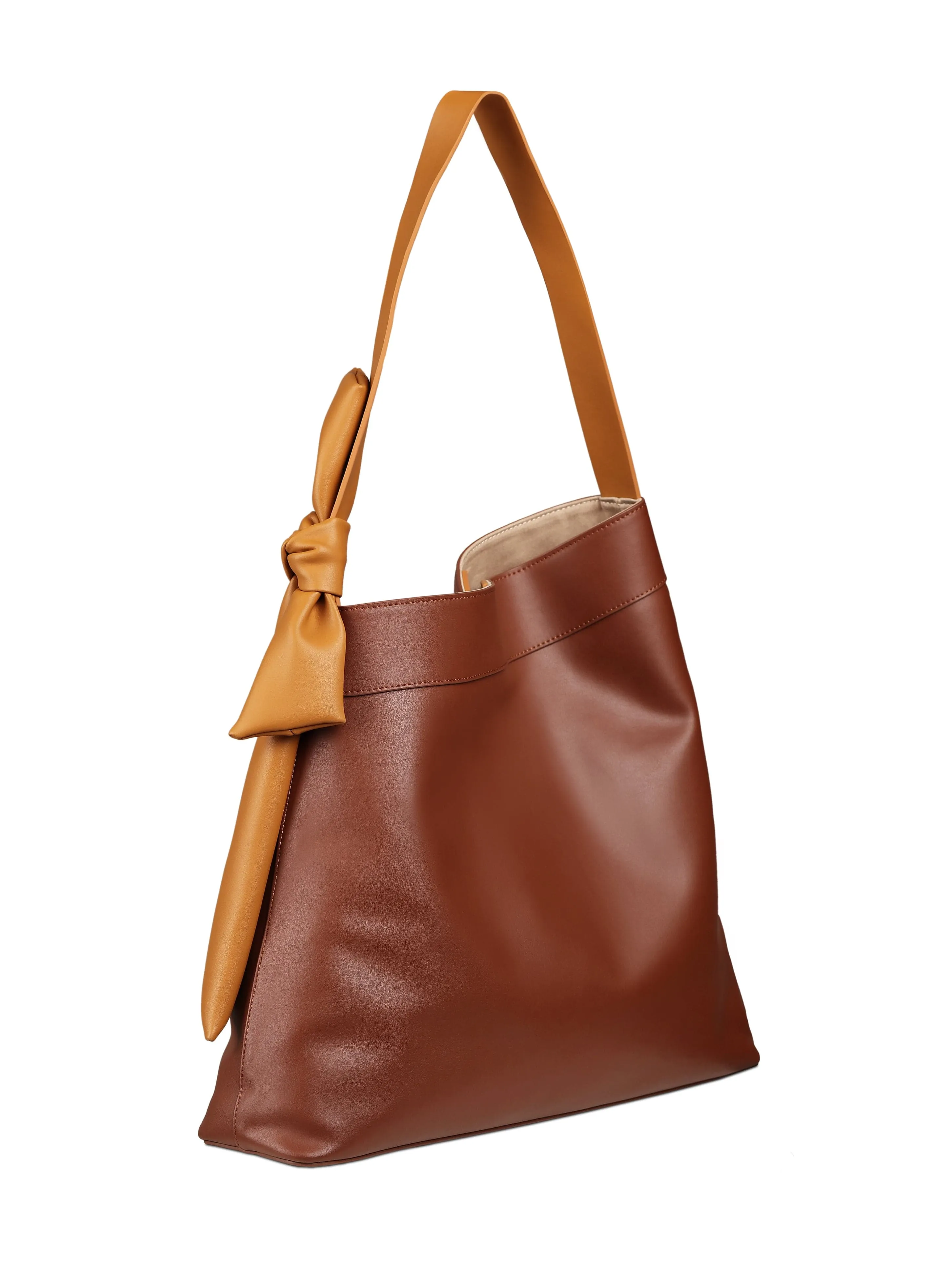 Muse Cactus Leather Vegan Tote Bag | Chestnut