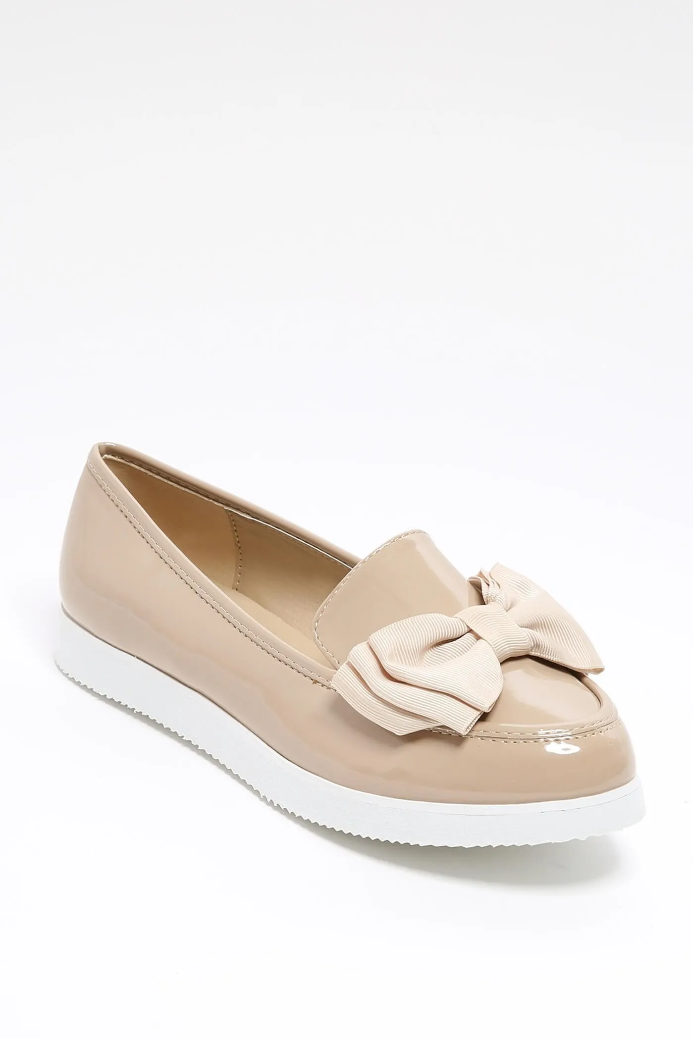 Nude Flat Bow Shoes