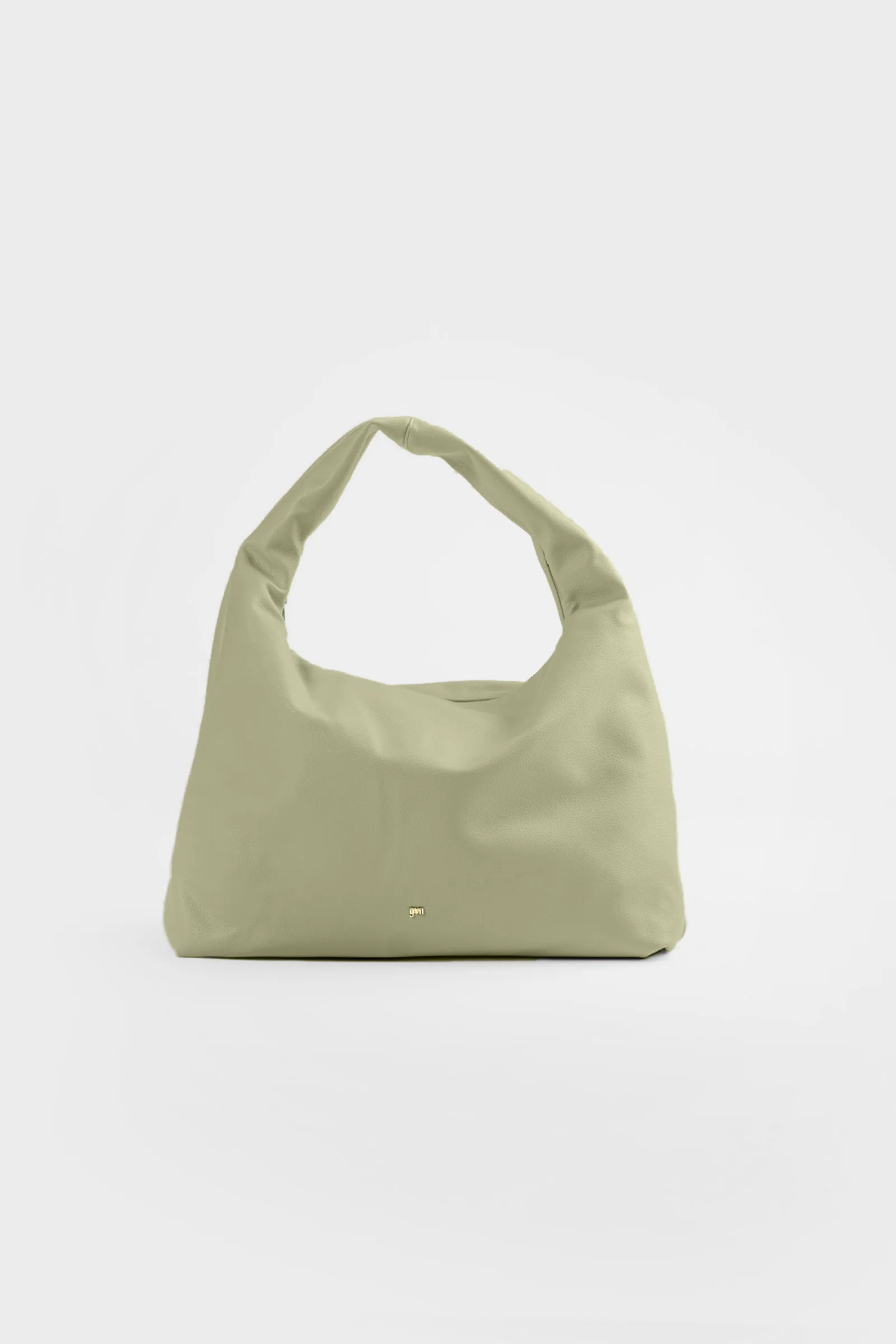 [ON HAND] Large Hobo Bag in Sage (Light Pebbled)