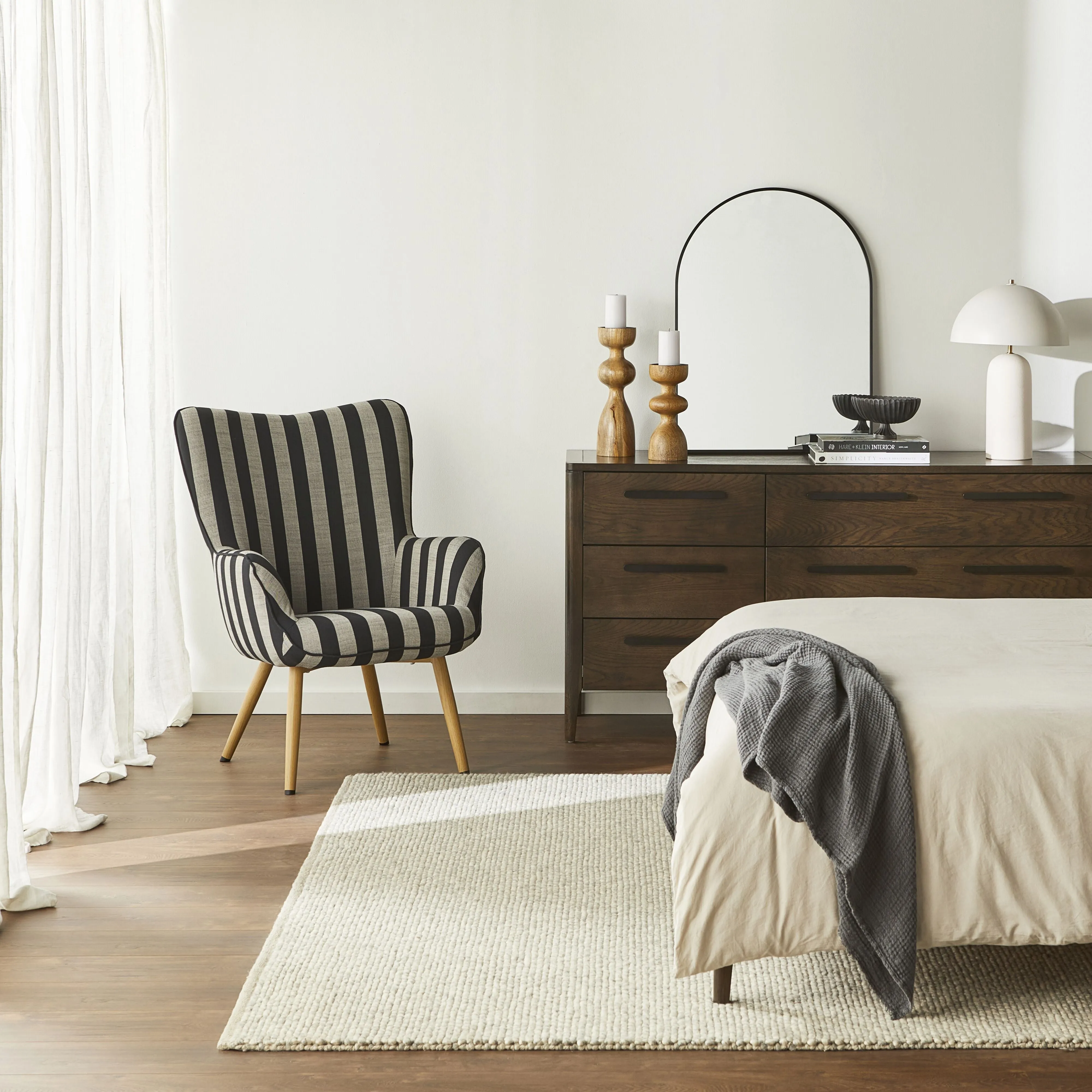 Ovale Mirror 80x60cm Matte Black
