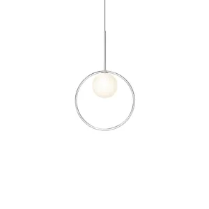 Pablo Designs | Bola Halo Pendant in Chrome, Small