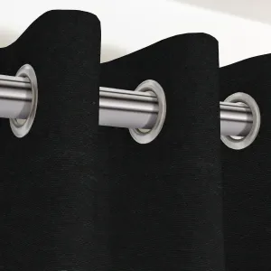 Panama Plain Black Curtains