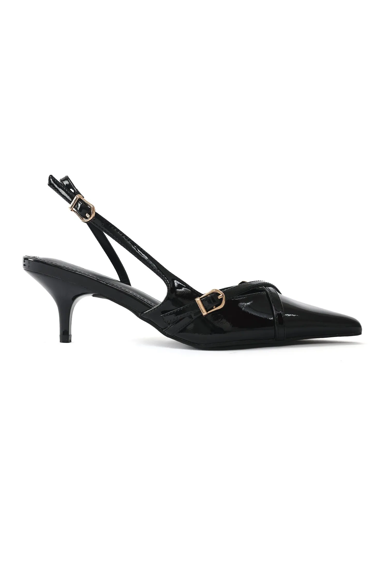 PATENT KITTEN HEELS-BLACK