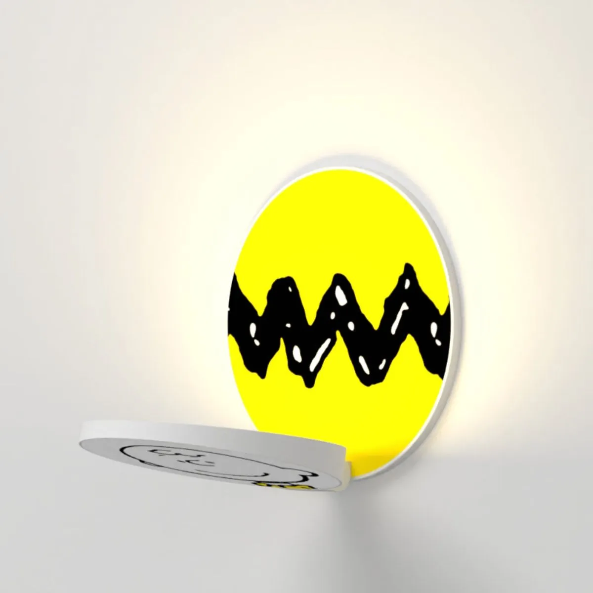 Peanuts Gravy 5 in. LED Warm White Wall Light Matte White Hardwired Charlie Brown Gravy