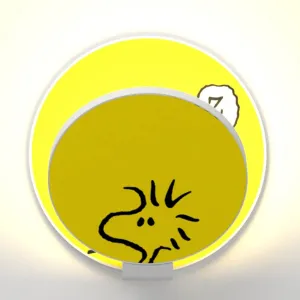 Peanuts Gravy 5 in. LED Warm White Wall Light Matte White Hardwired Woodstock Gravy