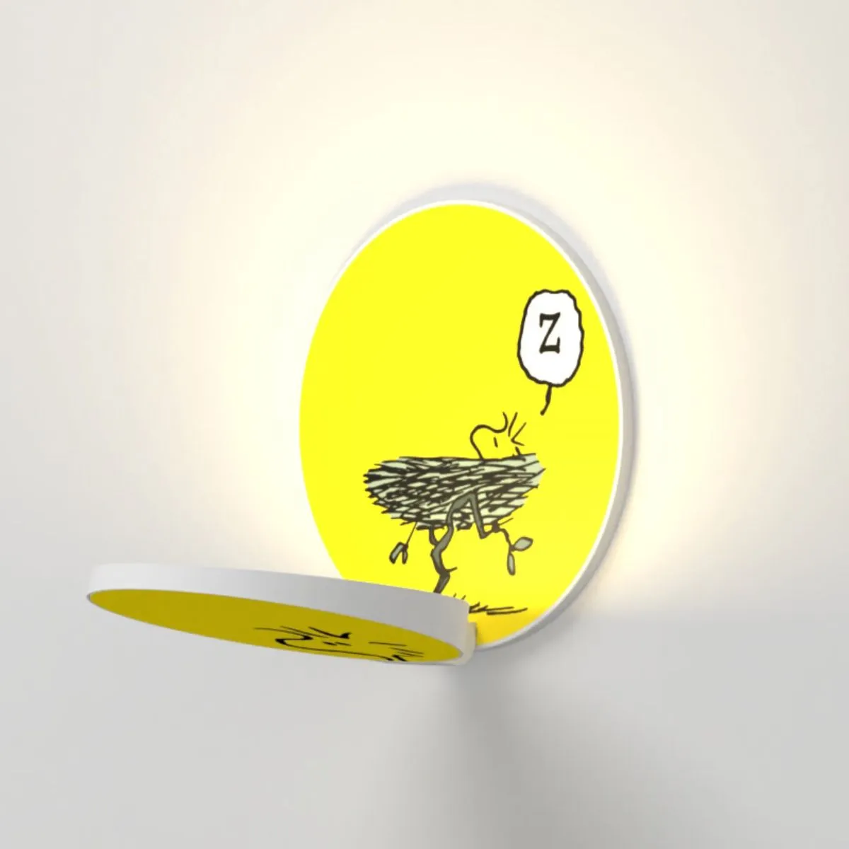 Peanuts Gravy 5 in. LED Warm White Wall Light Matte White Hardwired Woodstock Gravy