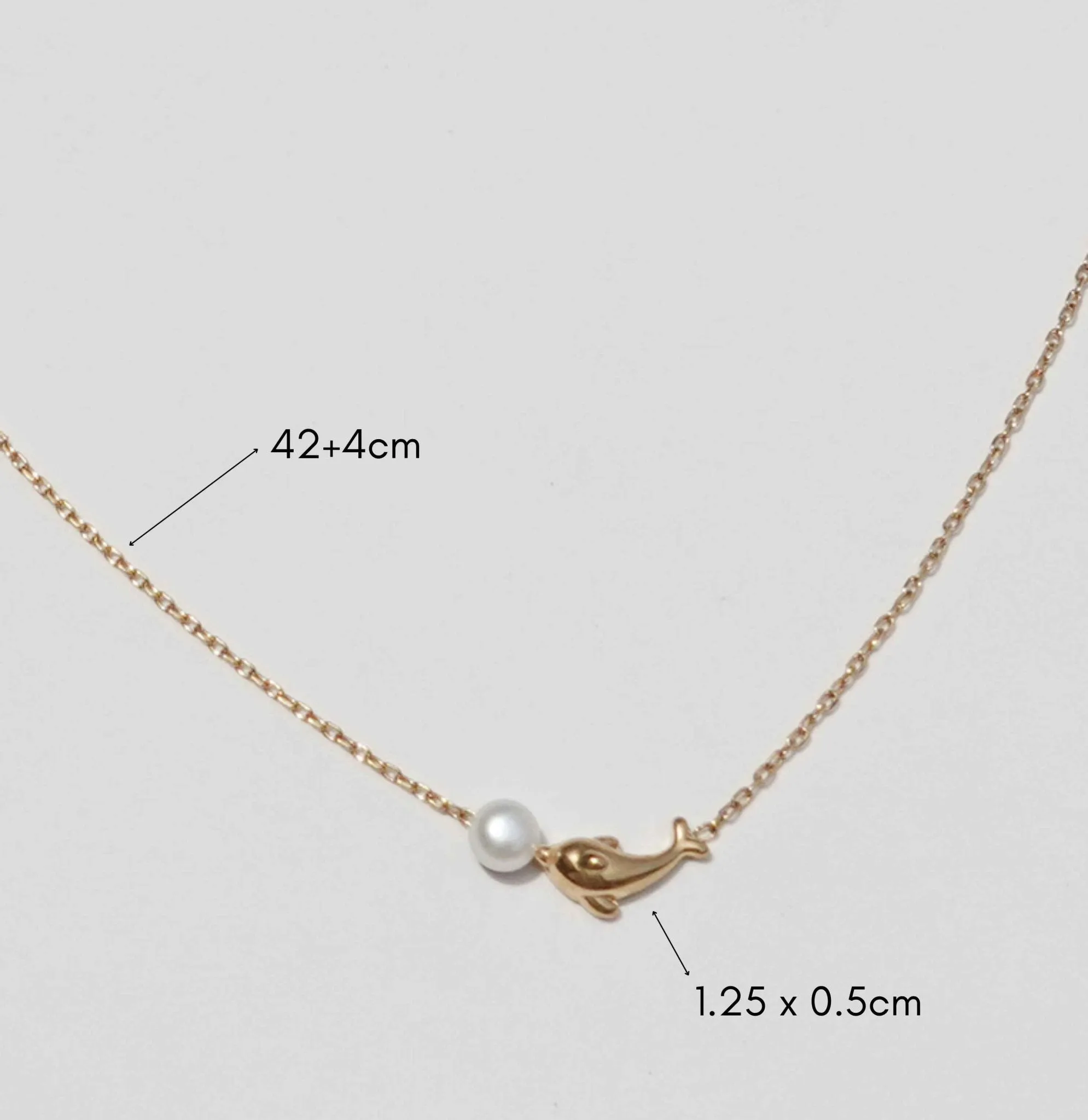 Pearl & Dolphin Necklace for Women
