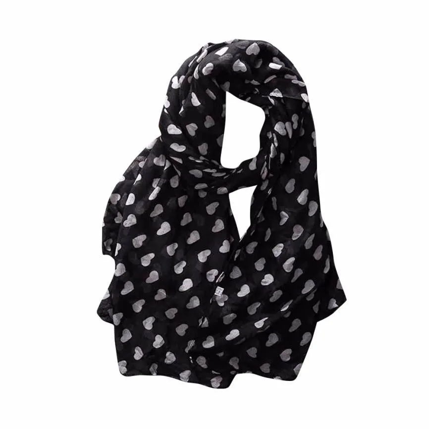 "Big Hearts" Women's Long Scarf