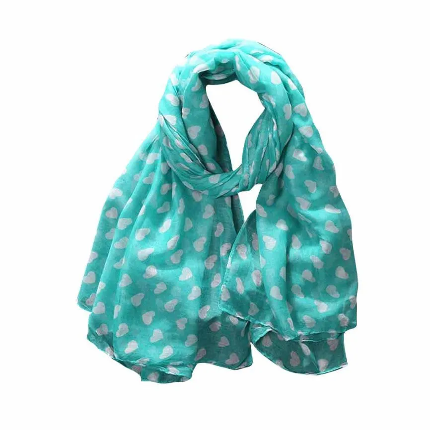 "Big Hearts" Women's Long Scarf