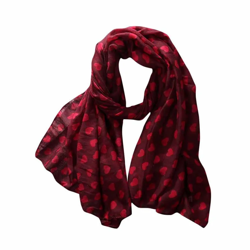 "Big Hearts" Women's Long Scarf