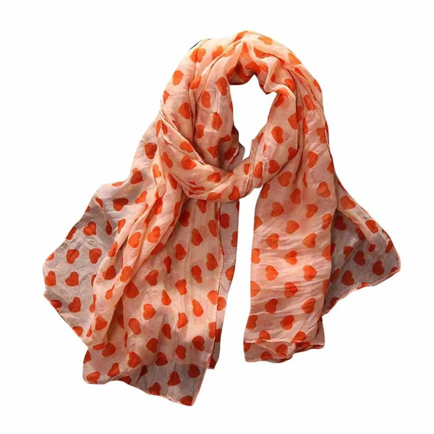 "Big Hearts" Women's Long Scarf